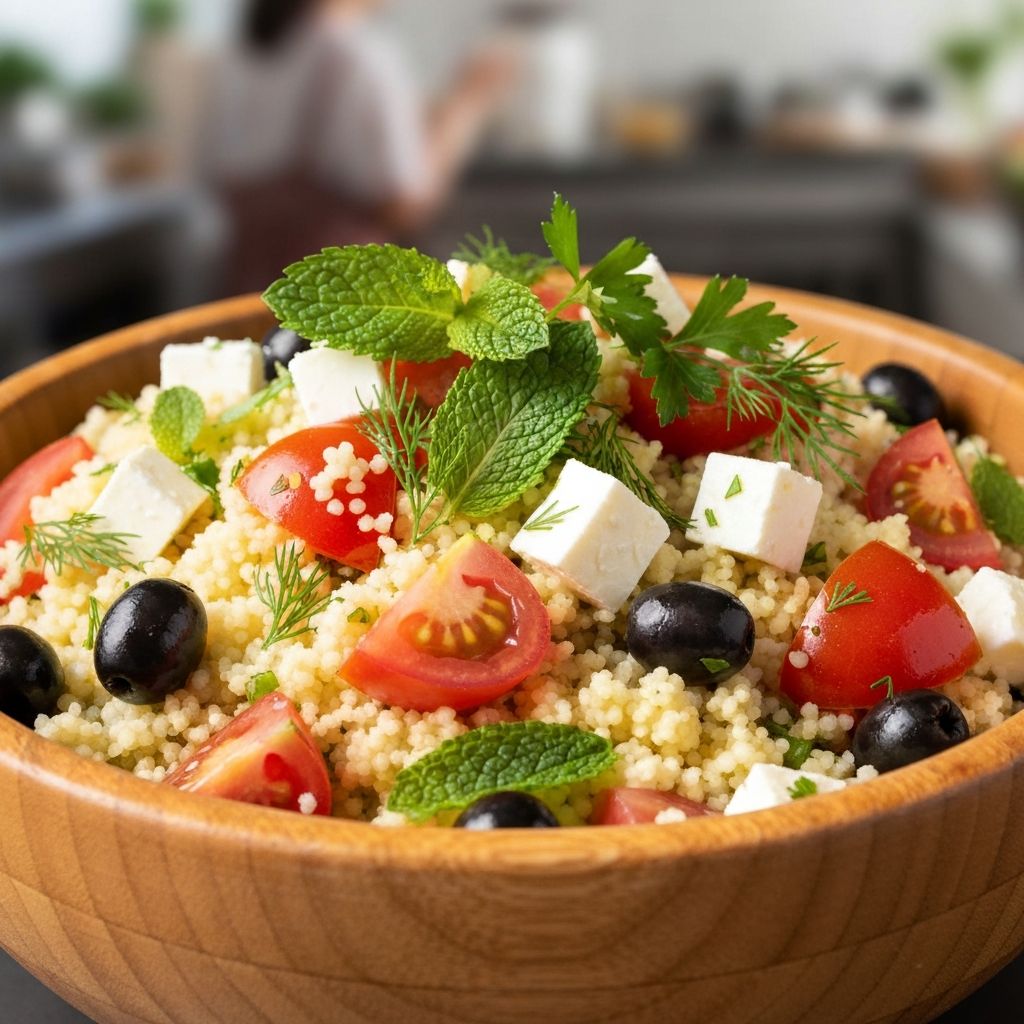 Mediterranean Couscous Salad Bowl: Fresh, Healthy & Meal-Prep Friendly