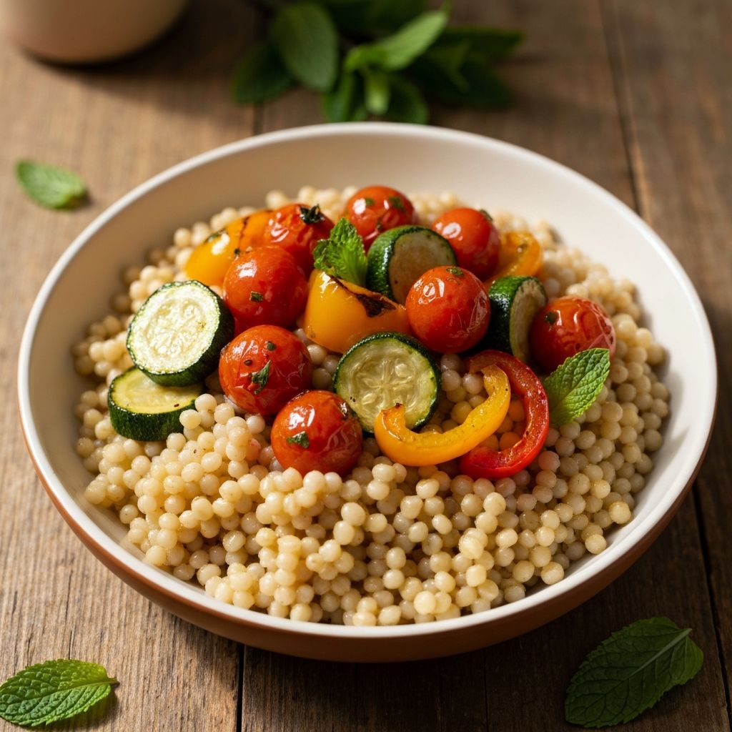 Pearl Couscous with Roasted Vegetables