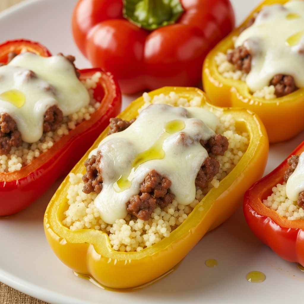 Stuffed Bell Peppers with Couscous & Beef